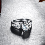 Superb Real 2 Carats Round Cut High Quality Moissanite Diamonds - Wedding Engagement Luxury Jewellery - The Jewellery Supermarket