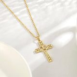 New Arrival Celtics Knot Pendant Stainless Steel Religious Jesus Cross Necklaces - Vintage Amulet Jewellery