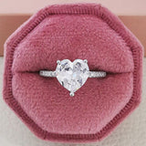 QUALITY RINGS Heart Shape AAA+ Cubic Zirconia Diamonds Promise Fashion Ring - The Jewellery Supermarket