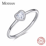 New Fashion Sterling Silver Clear Heart AAAA Simulated Diamonds Classic Ring For Women - Wedding Jewellery - The Jewellery Supermarket