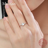 Splendid Rectangle Silver Clear AAA+ Cubic Zirconia Diamonds Ring - The Jewellery Supermarket