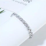 NEW - Gold Colour AAA+ Cubic Zirconia Trendy Leaves Quality Bracelets - The Jewellery Supermarket