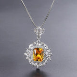 NEW ARRIVAL - Vintage Lab Citrine Gemstone High Carbon Diamond Jewellery Sets - The Jewellery Supermarket