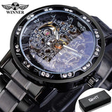 NEW - Top Brand Luxury Transparent Fashion Diamond Royal Design Skeleton Wrist Watch - The Jewellery Supermarket