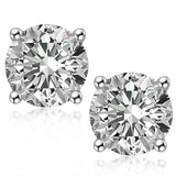 Dazzling Round D Color 8.0MM ♥︎ High Quality Moissanite Diamonds ♥︎ Simple Four Claw Earrings For Ladies - The Jewellery Supermarket
