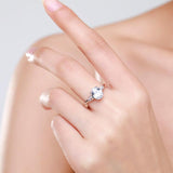 Fashion Luxury Sparkling Oval Clear AAAA Quality Simulated Diamonds Rings - The Jewellery Supermarket