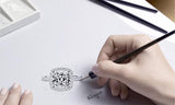 Dazzling Luxury Designer Cushion Cut AAA+ Cubic Zirconia Diamonds Fashion Ring - The Jewellery Supermarket