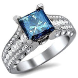 Splendid New Luxury Blue Color Designer AAA+ Cubic Zirconia Diamonds Fashion Ring - The Jewellery Supermarket