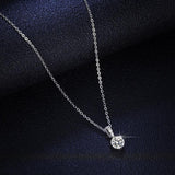 Admirable Three-claw 1 Carat Round Cut High Quality Moissanite Diamonds Necklace - Luxury Classic Jewellery - The Jewellery Supermarket