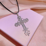 Dazzling Silver Light Luxury 17 Style Selection of AAA+ Cubic Zirconia Diamonds Cross Pendants Necklaces - The Jewellery Supermarket