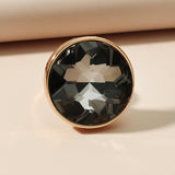 NEW VINTAGE RINGS Bohemian Vintage Black Crystal Stone Boho Gold Metal Ring - The Jewellery Supermarket