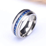 NEW Silver Colour Cubic ZirconiaTitanium Rings For Men and Women - Wedding Engagement Couple Ring