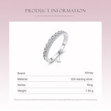 NEW Dazzling AAAA Quality Simulated Diamonds Chain Shape Stackable Fine Ring - The Jewellery Supermarket