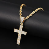 Gold And Rose Gold Colour  Stainless Steel Necklace For Women Cross Necklace - Popular Religious Jewellery