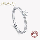 NEW - Simple Sparkling Round AAAA Quality Simulated Diamonds Classic Luxury Fine Ring - The Jewellery Supermarket