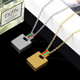 NEW - Famous Brand Designer Rectangle Square Pattern Stainless Steel Jewellery Sets For Women - The Jewellery Supermarket