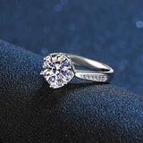 3 Carat Round Brilliant High Quality Moissanite Diamonds Solitaire Rings Wedding Rings - Fine Rings - The Jewellery Supermarket