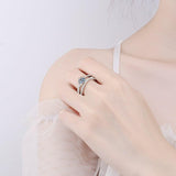 Real High Quality Moissanite Diamonds 14K WGP 4 Prong Petite Twisted Vine 1CT Diamond Engagement Ring - The Jewellery Supermarket