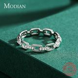 Charming Geometric Clear AAA+ CZ Diamonds Exquisite Stackable Ring - The Jewellery Supermarket