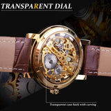 Top Brand Luxury Mechanical Skeleton Transparent Golden Case Luxury Watches - The Jewellery Supermarket