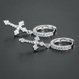 Dazzling Arrow Christian Cross-shape Drop Earrings for Women/Men - AAA Zirconia Crystals Fashion Earrings - The Jewellery Supermarket