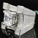 NEW VINTAGE RINGS Princess Cut 2CT White Crystal Cz Fashion Engagement Ring