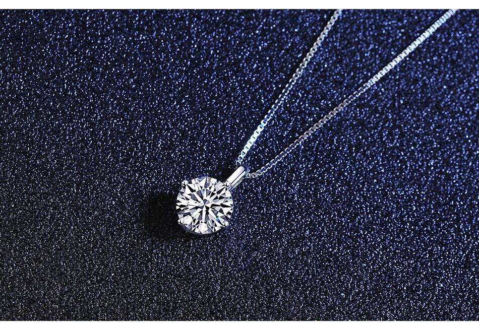 Outstanding 1 Carat High Quality Moissanite Diamonds Fashion Gemstone Necklace - Fine Statement Jewellery - The Jewellery Supermarket