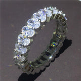 NEW Multiple Cutting Luxury AAAA Cz Diamonds Eternity Promise Ring - The Jewellery Supermarket