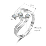 Fabulous 4pcs 3mm 0.1ct High Quality Moissanite Diamonds Rings - Authentic Moissanite Luxury Jewellery - The Jewellery Supermarket
