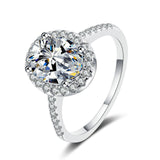 Excellent 2 Carat Oval Cut High Quality Moissanite Diamonds Wedding Engagement Rings - Fine Jewellery