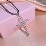 Dazzling Silver Light Luxury 17 Style Selection of AAA+ Cubic Zirconia Diamonds Cross Pendants Necklaces - The Jewellery Supermarket