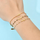 Boho Gold Colour Charming Thin Style Fashion Chain Jesus Christian Stainless Steel Bracelets - Religious Jewellery
