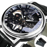 Top Brand Luxury Mechanical Transparent Golden Case Skeleton Watch for Men - The Jewellery Supermarket