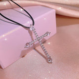 Dazzling Silver Light Luxury 17 Style Selection of AAA+ Cubic Zirconia Diamonds Cross Pendants Necklaces - The Jewellery Supermarket