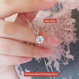 Amazing 1CT 2CT 3CT VVS Round Cut High Quality Moissanite Diamonds Necklaces - Luxury Wedding Jewellery - The Jewellery Supermarket