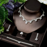 NEW - Graceful Shiny Side AAA+ Cubic Zirconia Diamonds Jewellery Set - The Jewellery Supermarket