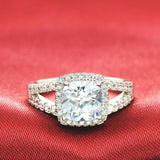 QUALITY RINGS New Designer Cushion Cut AAA+ Cubic Zirconia Diamonds Fashion Ring - The Jewellery Supermarket