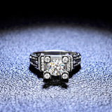 Tower Design 1ct D Color 14K WGP High Quality Moissanite Diamonds Ring - Luxury Wedding Jewellery - The Jewellery Supermarket