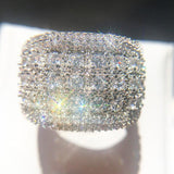 New Luxury Dazzling Round Cut AAA+ Quality CZ Diamonds Designer Engagement Ring - The Jewellery Supermarket