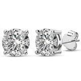 Dazzling Round D Color 8.0MM ♥︎ High Quality Moissanite Diamonds ♥︎ Simple Four Claw Earrings For Ladies - The Jewellery Supermarket