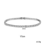 EXQUISITE Charming AAA+ Cubic Zirconia Simulated Diamonds Gold Colour Tennis Bracelets - The Jewellery Supermarket