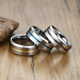 New Classic Gray Line Tungsten Wedding Rings For Men and Women - High Quality Rings - The Jewellery Supermarket