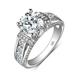 Superb Real 2 Carats Round Cut High Quality Moissanite Diamonds - Wedding Engagement Luxury Jewellery - The Jewellery Supermarket