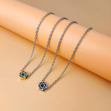 NEW Vintage Star of David Stainless Steel Metal Chain Necklace for Men and Women - The Jewellery Supermarket