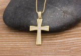 NEW AAA+ Cubic Zirconia Diamonds 4 Colors Choice Cross Blue/Purple/Green/Gold Crystal Necklaces - The Jewellery Supermarket