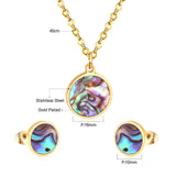 NEW ARRIVAL - Starry Shell Colorful Stainless Steel Gold Color Statement Jewellery Sets For Women - The Jewellery Supermarket