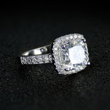 Dazzling Luxury Designer Cushion Cut AAA+ Cubic Zirconia Diamonds Fashion Ring - The Jewellery Supermarket