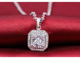 Dazzling Pink Princess Cut AAA+ Cubic Zirconia Diamonds Jewellery Set - The Jewellery Supermarket