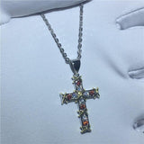 Luxury Cross Pendant AAA+ Cubic Zirconia Diamonds 925 Sterling silver Cross Pendants Necklaces - The Jewellery Supermarket