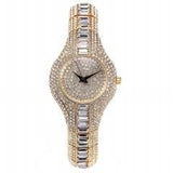 Terrific Top Brand Womens Bling Fashion Simulated Diamonds Luxury Ladies Metal Watch - Ideal Gifts - The Jewellery Supermarket
